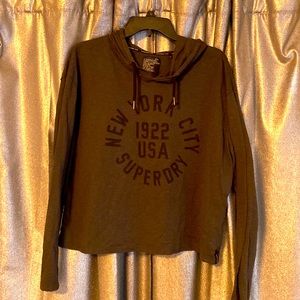 Superdry lightweight black hoodie